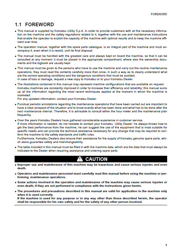 Official WEAM004502: Komatsu SK818-5 Operator & Maintenance Guide