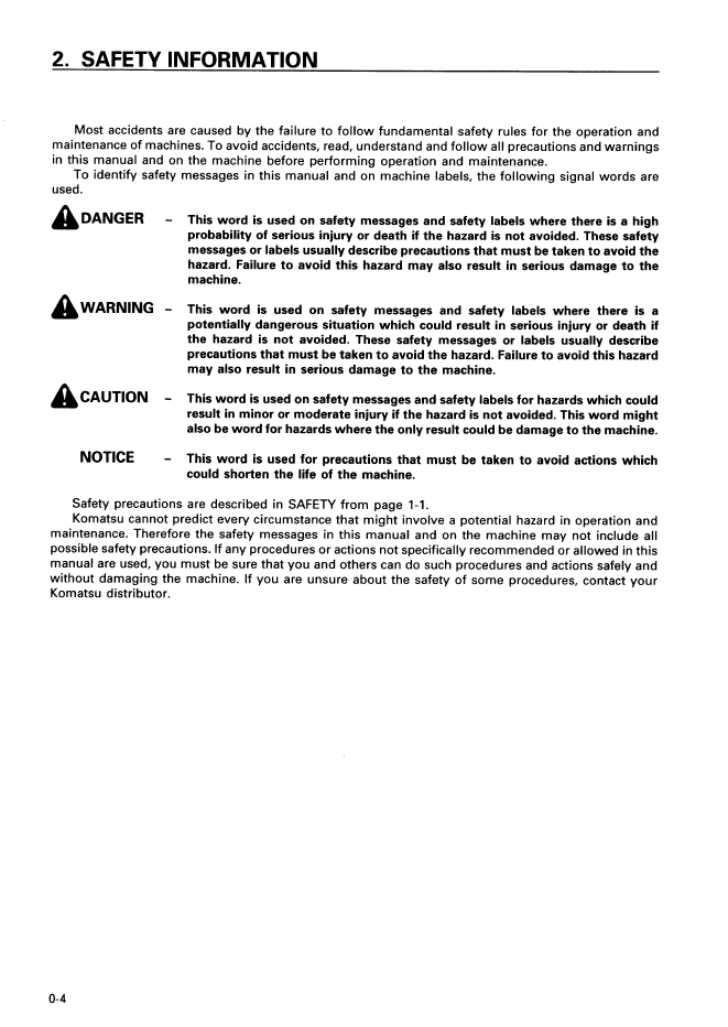 Operation and Maintenance Manual: Komatsu D155AX-5 Dozer SEAM021202T