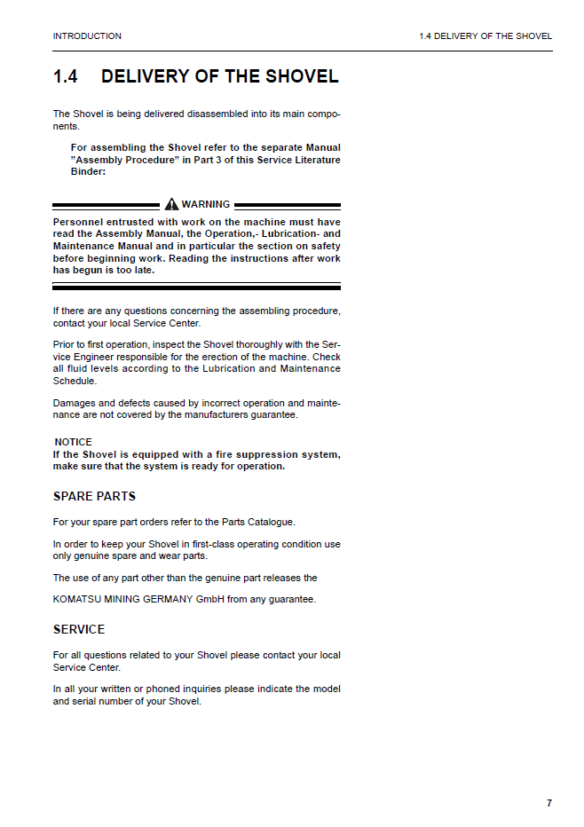 Operation and Maintenance Manual: Komatsu PC5500-6 Shovel OG_PC5500-6_15027