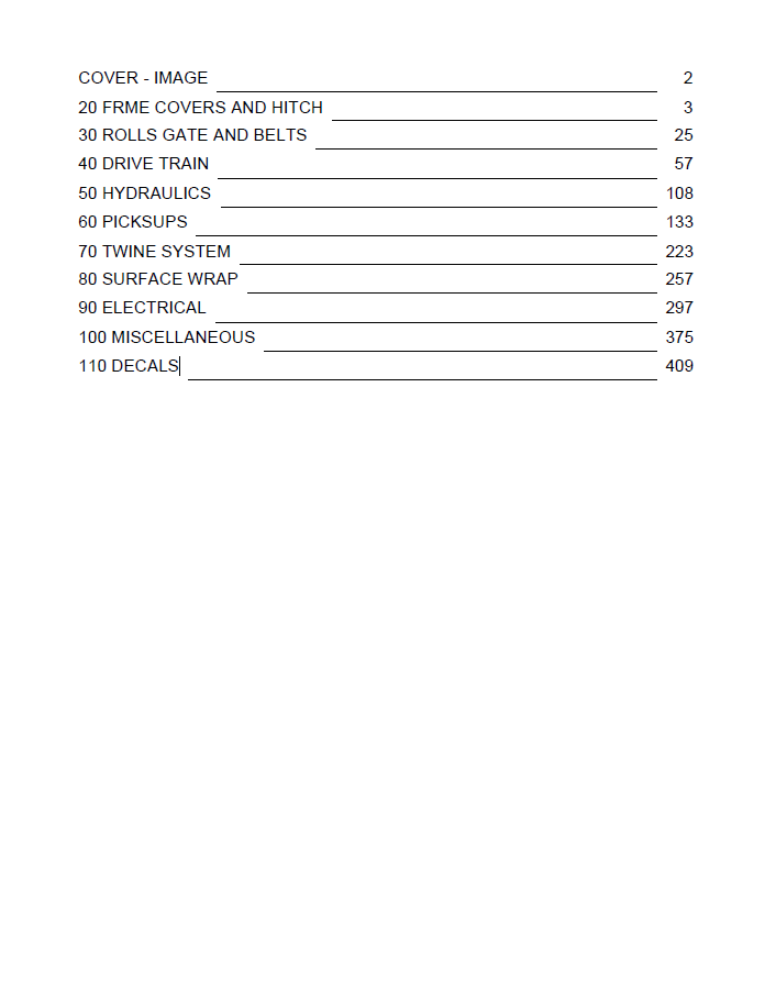 PC10828 John Deere 568 Round Baler Parts Manual PDF Download