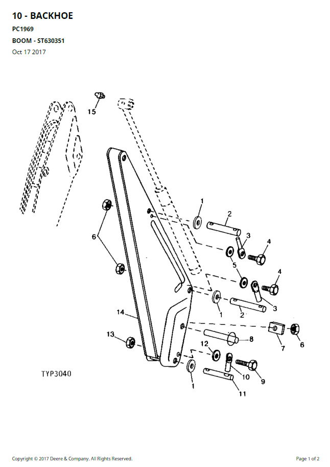 PC1969 John Deere 10 Backhoe Operating & Maintenance Manual