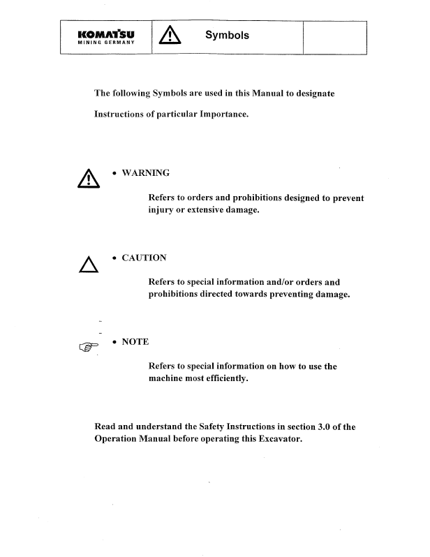 PC3000-1 Hydraulic Mining Shovel Repair Manual SMPC30006171