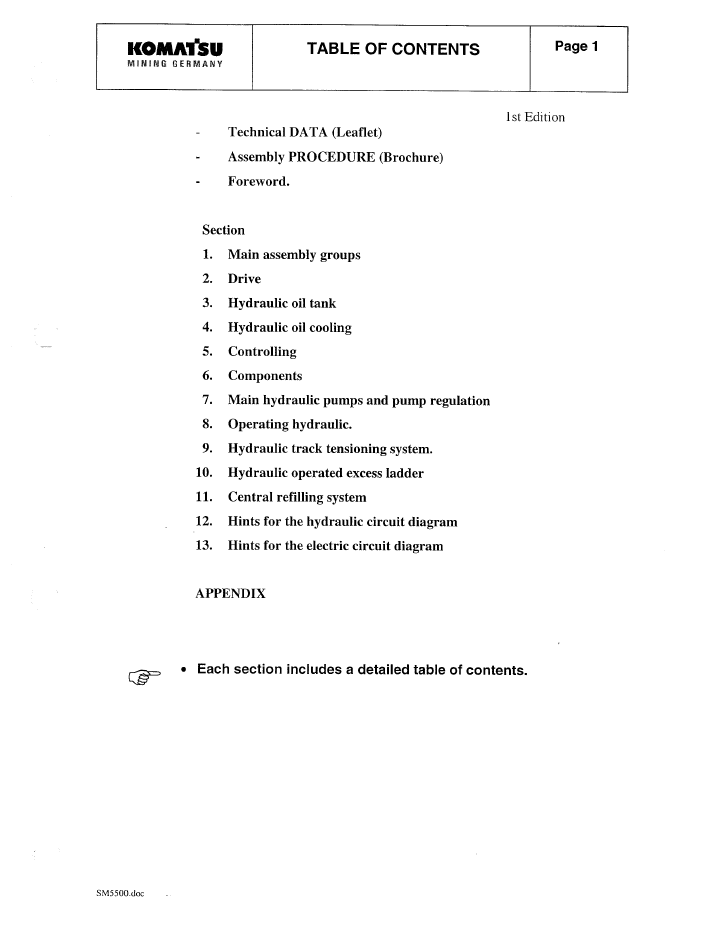 PC5500-6 Hydraulic Mining Shovel Repair Manual SMPC550015011D