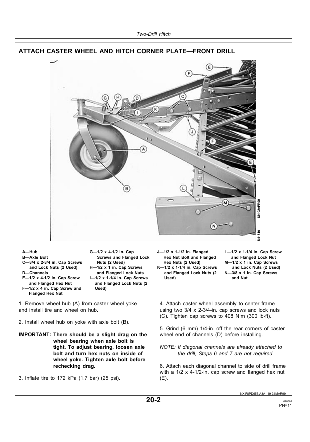 PDIN200653 John Deere Grain Drill Pre Delivery Setup Guide