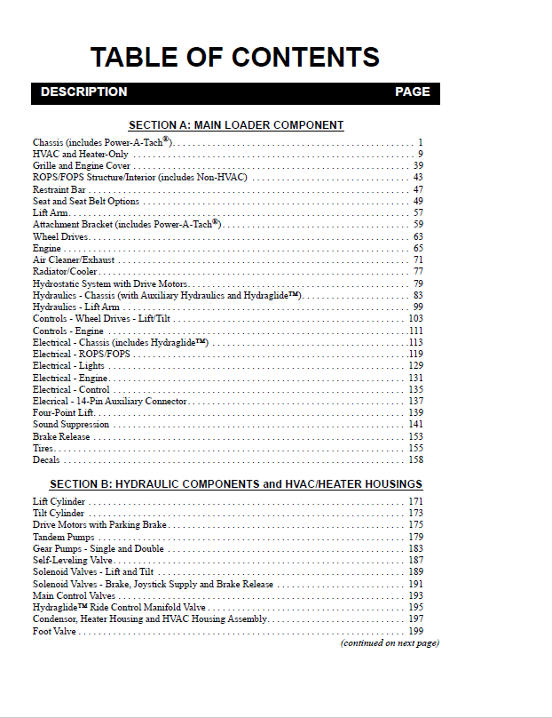 Parts Catalog Manual for Mustang 2600R & 2600R EU Skid-Steer (50950175)