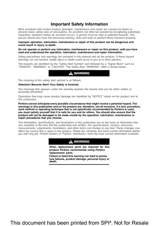 Perkins 1104D Industrial Engine Repair and Assembly Guide