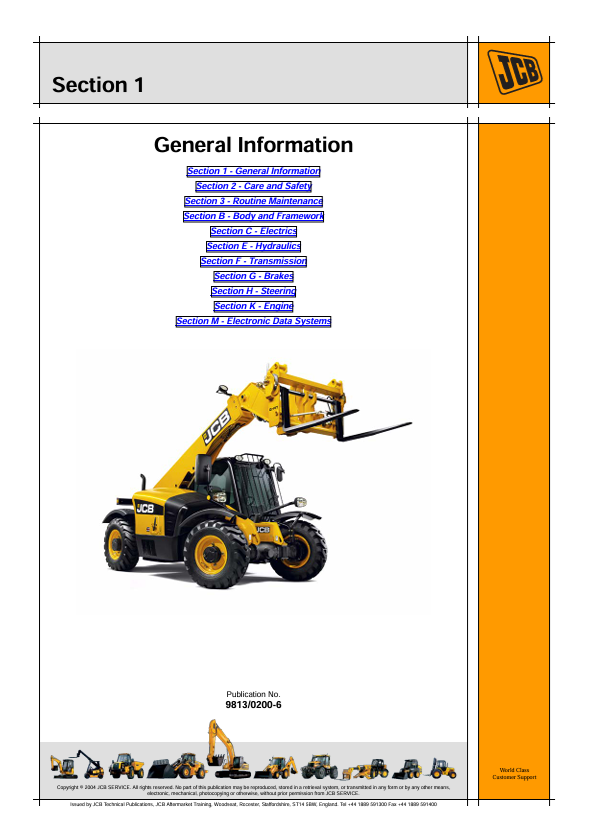 Professional JCB 527-58 Telehandler Service