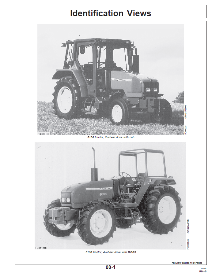 RT6005012380 John Deere Tractor Operating Instructions Manual