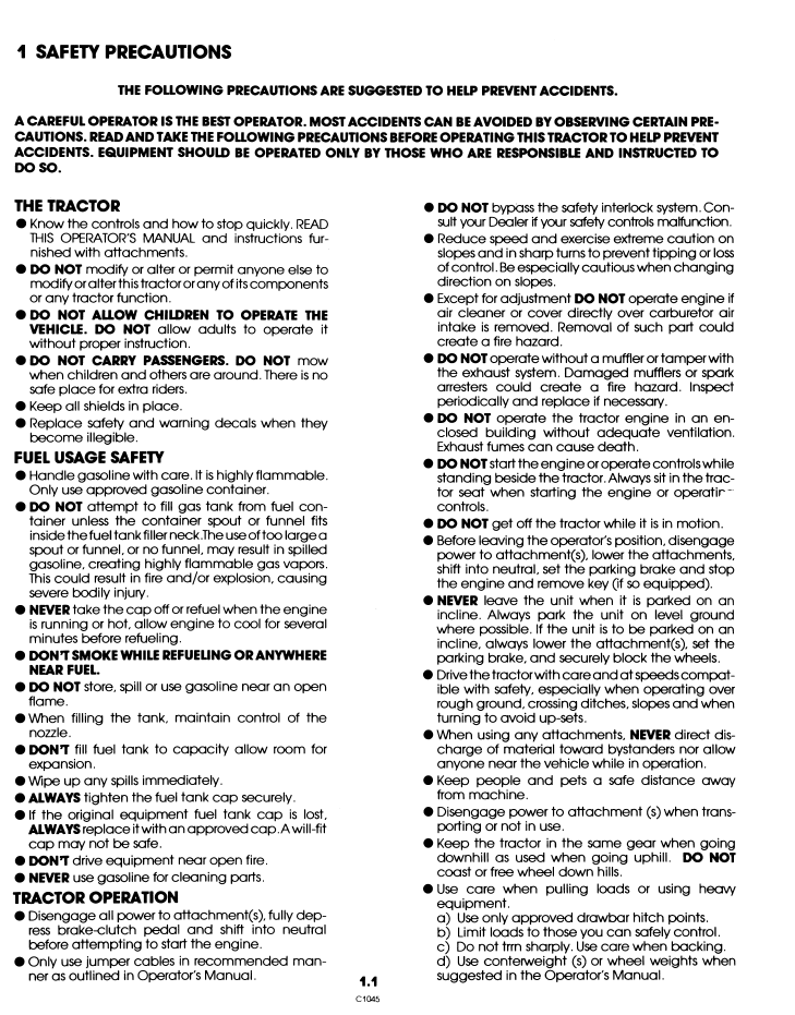 SE4619 YT16H Yard Tractor Operator Manual 42641024 PDF