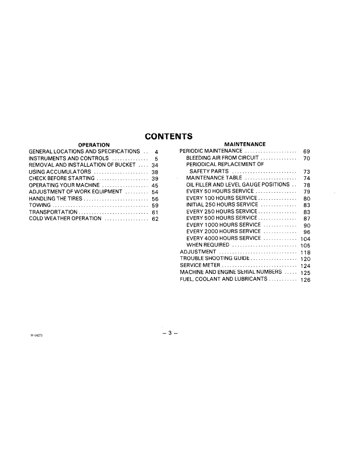 SEAD04280102 Manual: Komatsu WA800-1 Wheel Loader Maintenance