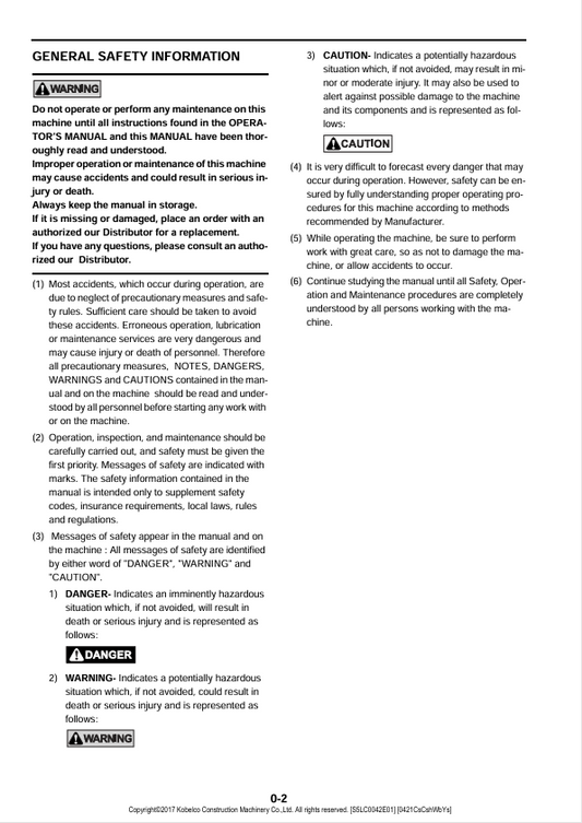 SK380XDLC-10 Excavator Service & Repair Manual PDF