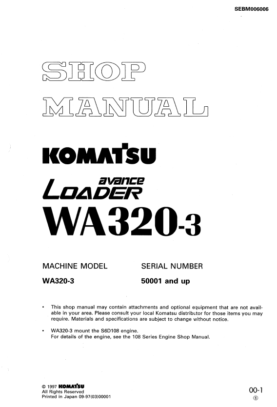 Shop Komatsu WA320-3 Loader Parts & Expert Service