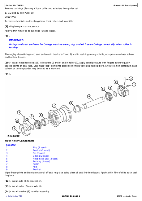 TM10407 John Deere 2954D Log Loader Workshop Repair Guide