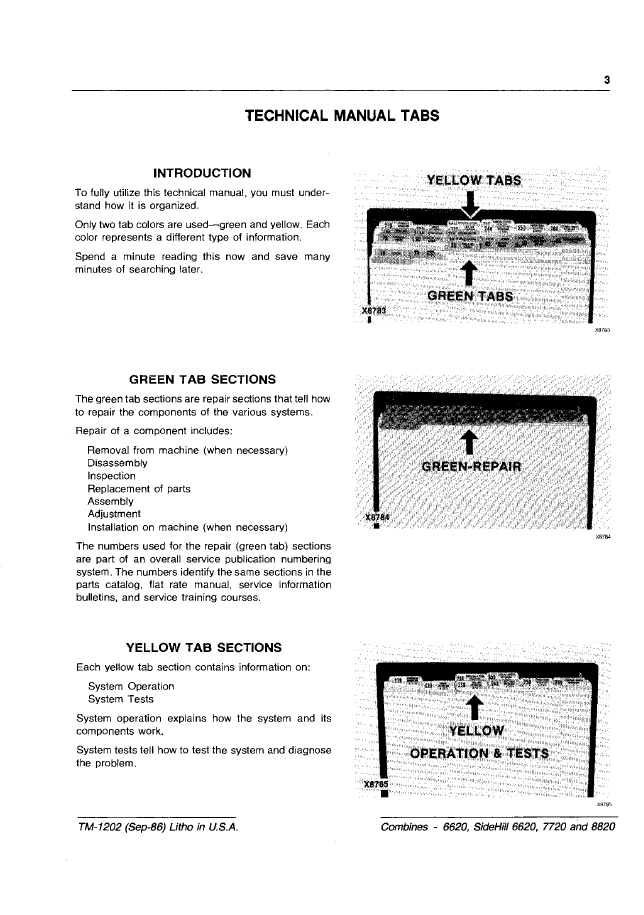 TM1202 John Deere Combine Workshop and Technical Repair Manual
