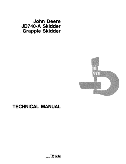 TM1213 John Deere JD740-A Skidder Grapple Skidder Manual PDF