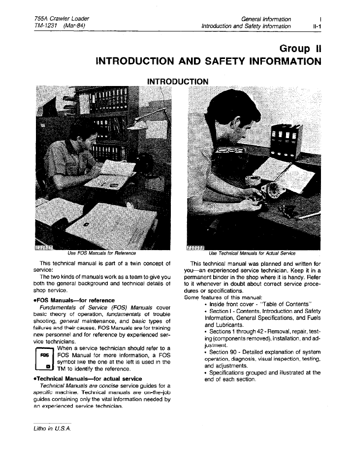 TM1231 John Deere Crawler Loader Workshop Technical Manual