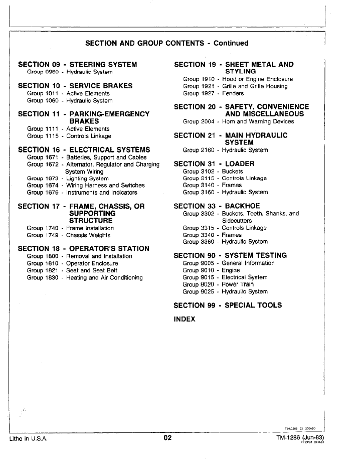 TM1286 710B Backhoe Loader Operation & Maintenance Manual