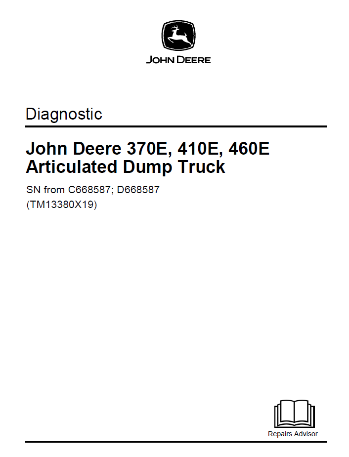 TM13380X19 John Deere 370E 410E 460E Diagnostic Manual & Trouble Codes