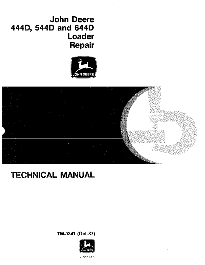 TM1341 John Deere 444D 544D 644D Wheel Loader Repair Manual