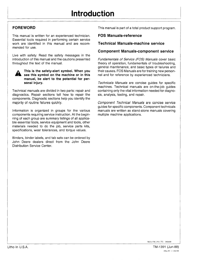 TM1391 John Deere Riding Mower Service & Repair Manual RX-SX Series