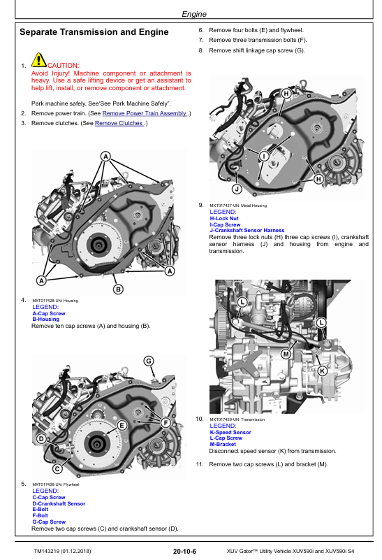 TM143219 John Deere XUV590i S4 Gator Utility Vehicle Workshop Manual