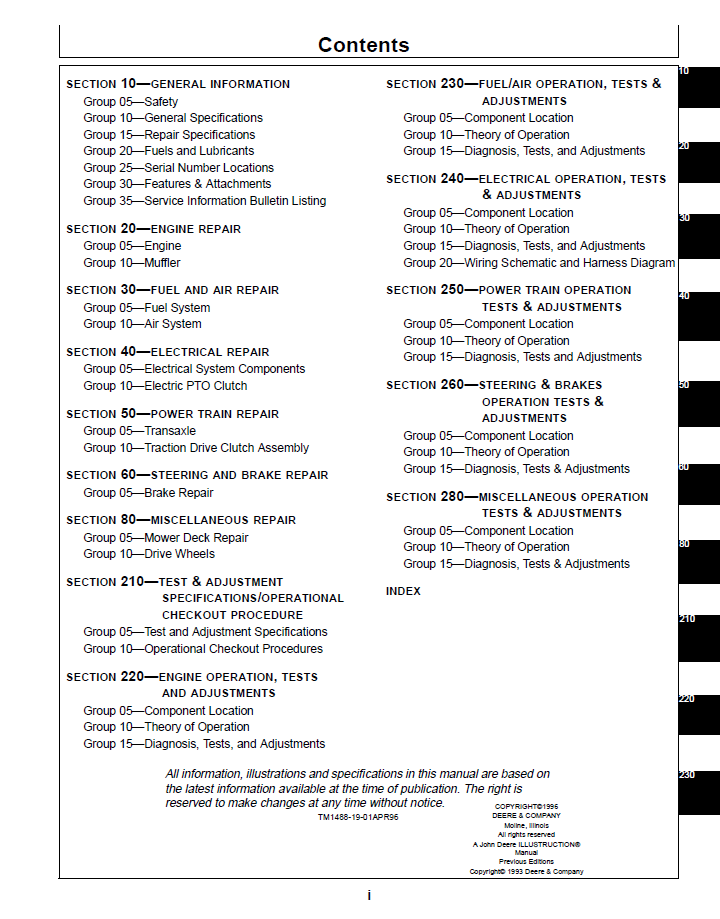 TM1488 Commercial Walk-Behind Mower Technical Repair Manual