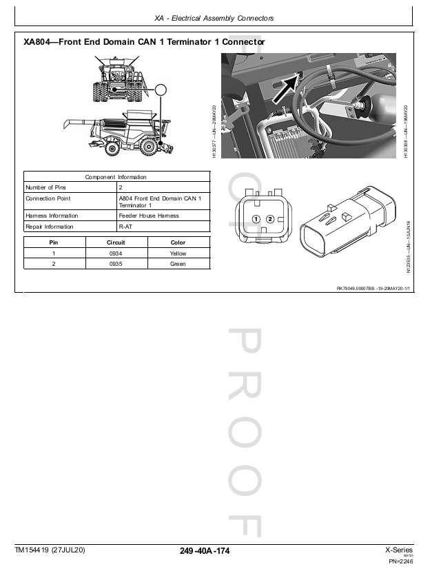 Official TM154419 Diagnostic Manual for John Deere X-Series Combines