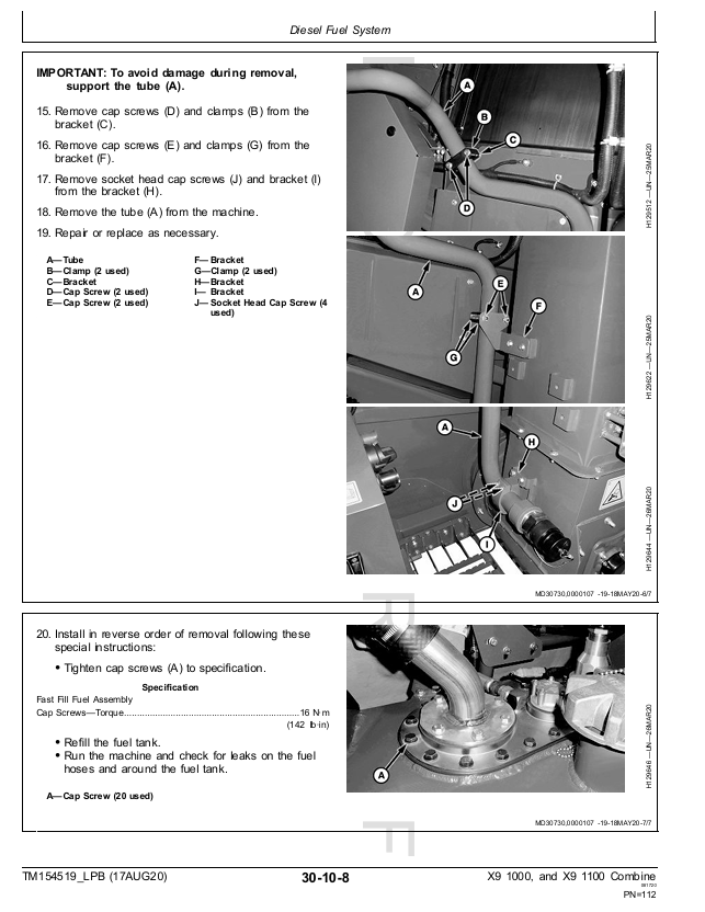 TM154519 John Deere X9 Combine Service & Repair Guide