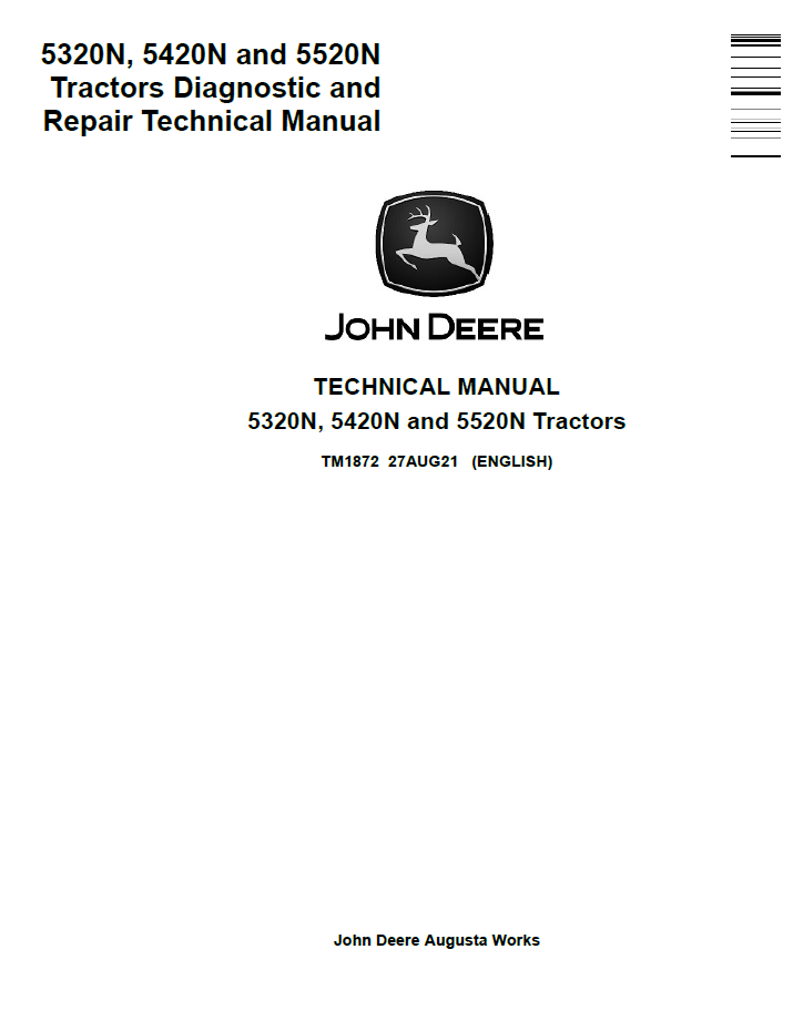 TM1872 John Deere 5320N 5420N 5520N Tractor Diagnostic Manual