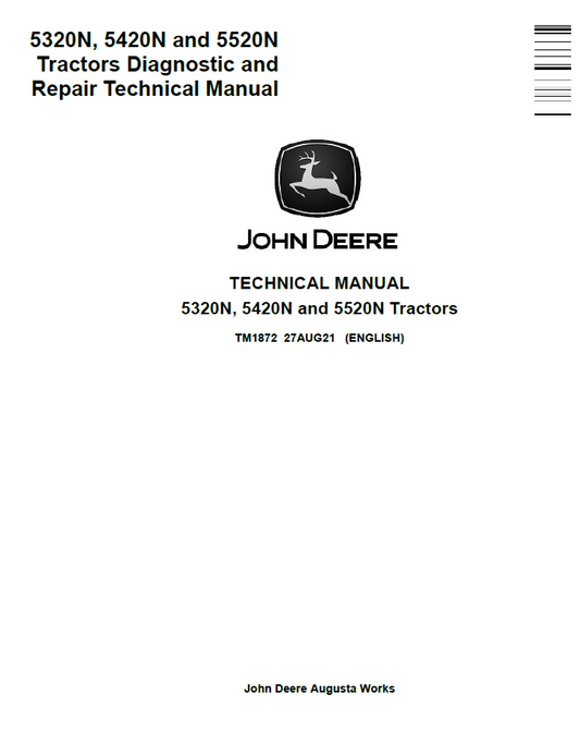 TM1872 John Deere 5320N 5420N 5520N Tractor Diagnostic Manual