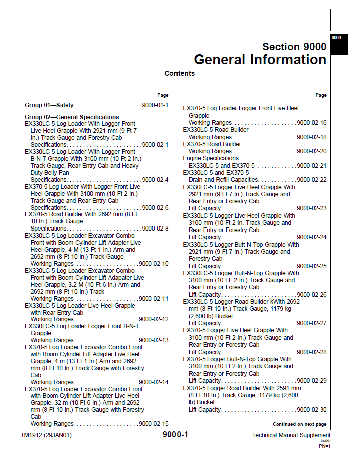 TM1912 John Deere Forester Technical Service & Repair Supplement