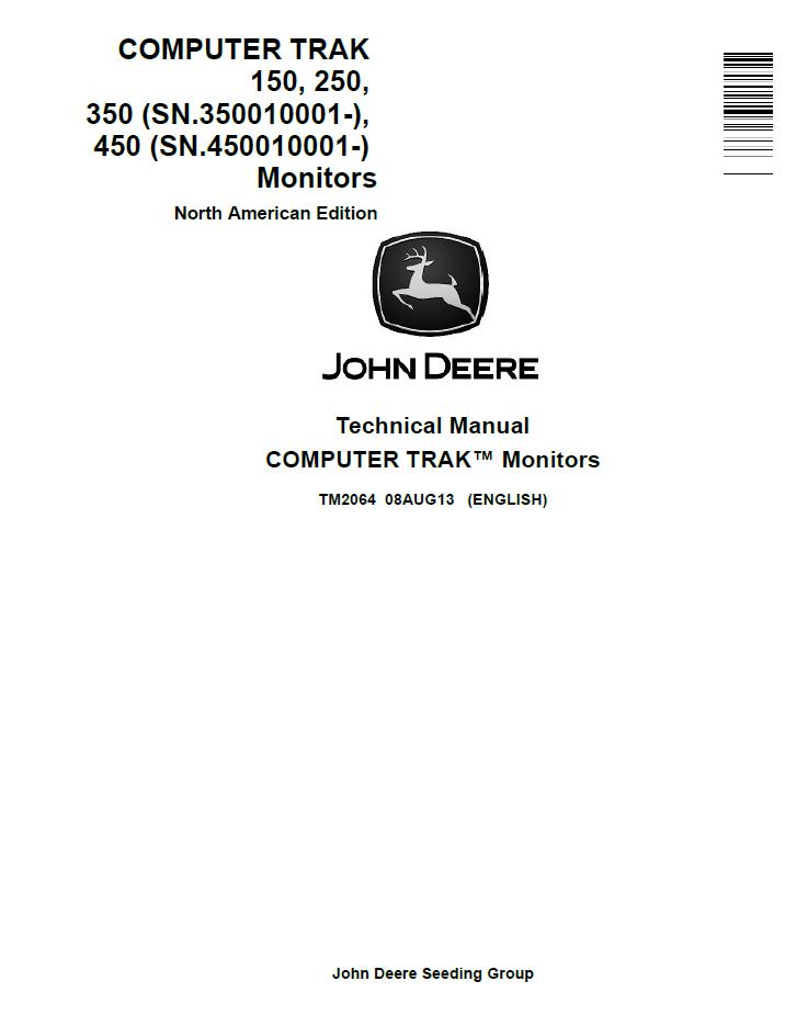 TM2064 John Deere Computer Trak 150 250 350 450 Monitor Manual