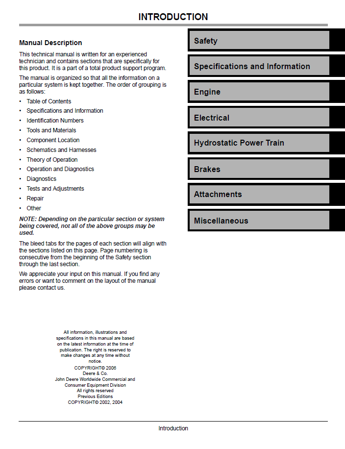 TM2077 John Deere Z-Trak 777 797 Technical Repair Service Manual