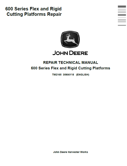 TM2165 John Deere 600 Series Flex Rigid Cutting Platform Manual