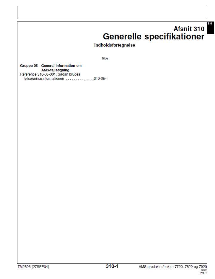 TM2896 John Deere 7720, 7820 & 7920 Tractor Repair Technical Manual PDF