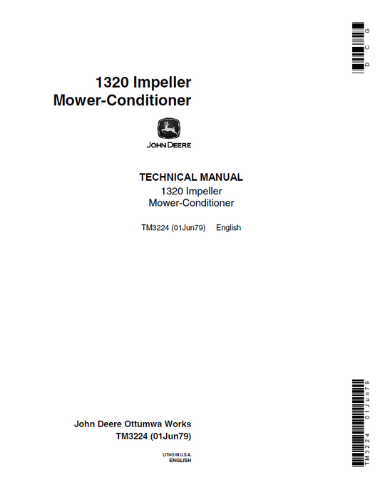 TM3224 John Deere 1320 Impeller Mower-Conditioner Technical Manual