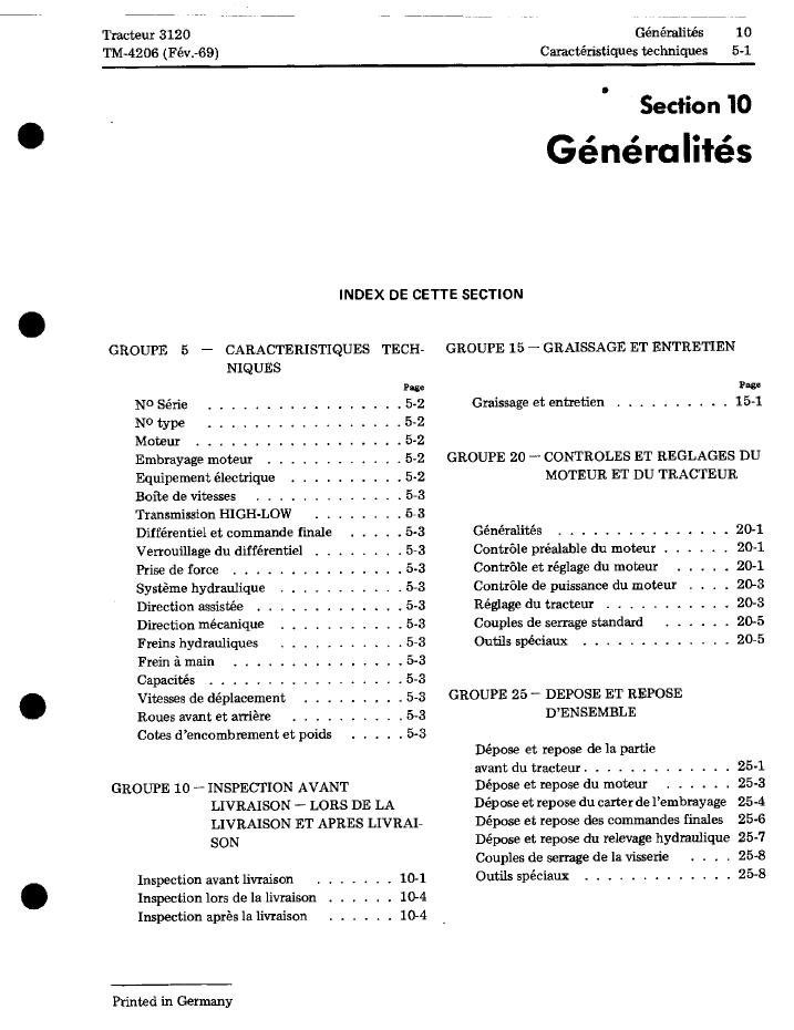 TM4206 John Deere 3120 Tractor Repair and Diagnostic Guide