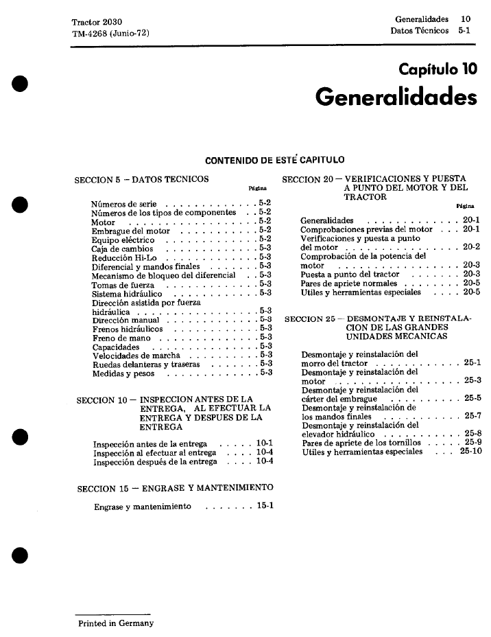 TM4268 John Deere 2030 Tractor Repair and Diagnostic Guide