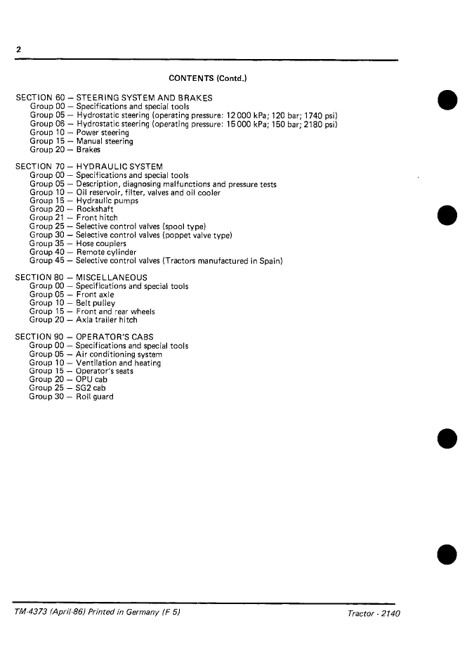 TM4373 John Deere 2140 Tractor Repair and Technical Manual PDF