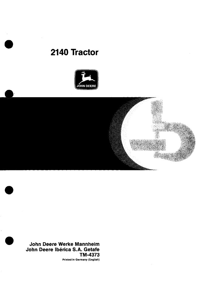 TM4373 John Deere 2140 Tractor Technical Repair Manual PDF Download