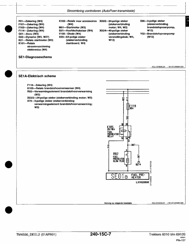TM4556-2 John Deere Trekker Technical Control Manual for 6010 & 6910S SE