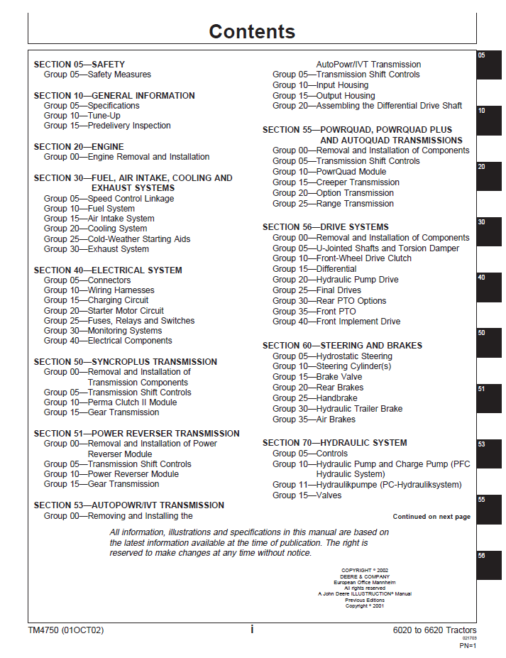 TM4750 John Deere Tractor Service and Technical Repair Manual