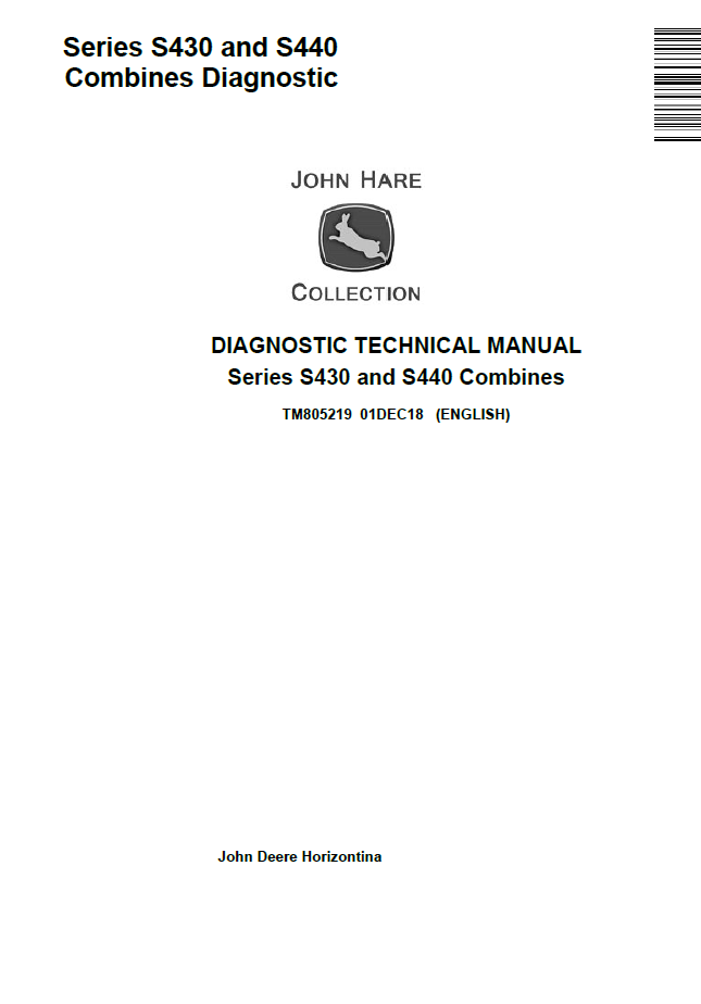 TM805219 John Deere S430 S440 Combine Diagnostic Manual
