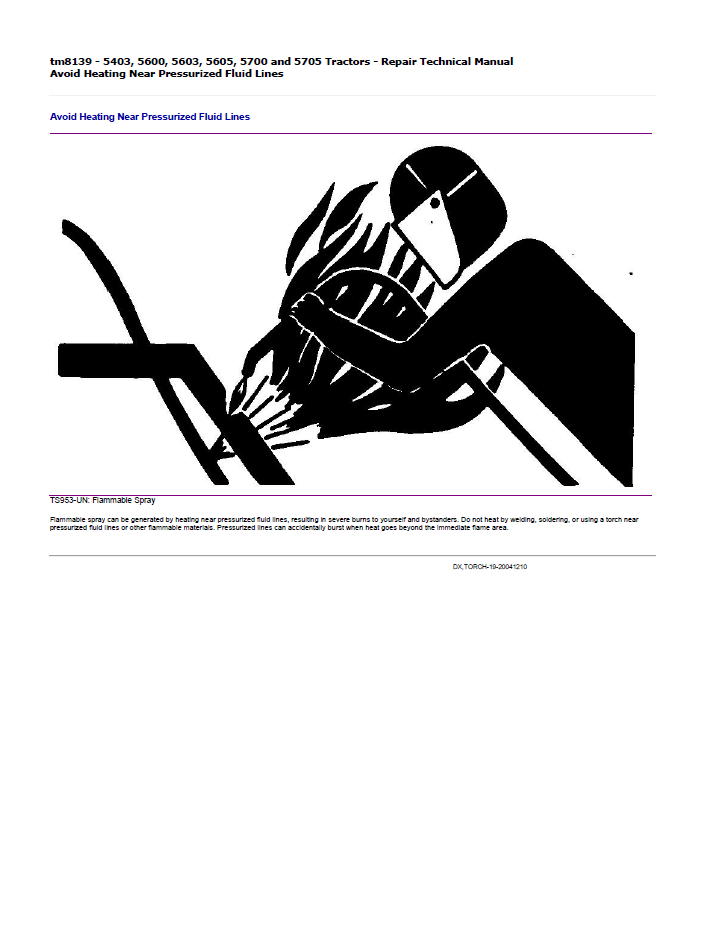 TM8123 John Deere 5403, 5600, 5603, 5605, 5700 & 5705 Technical Service Manual PDF