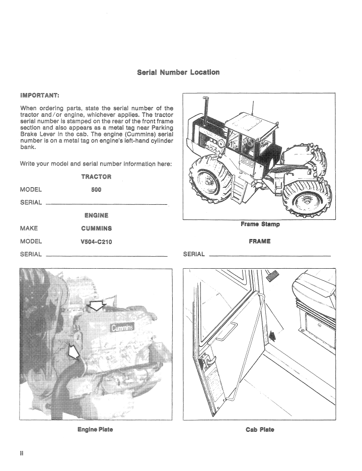 Versatile 500 New Holland Tractor Operator Manual 42050040 PDF