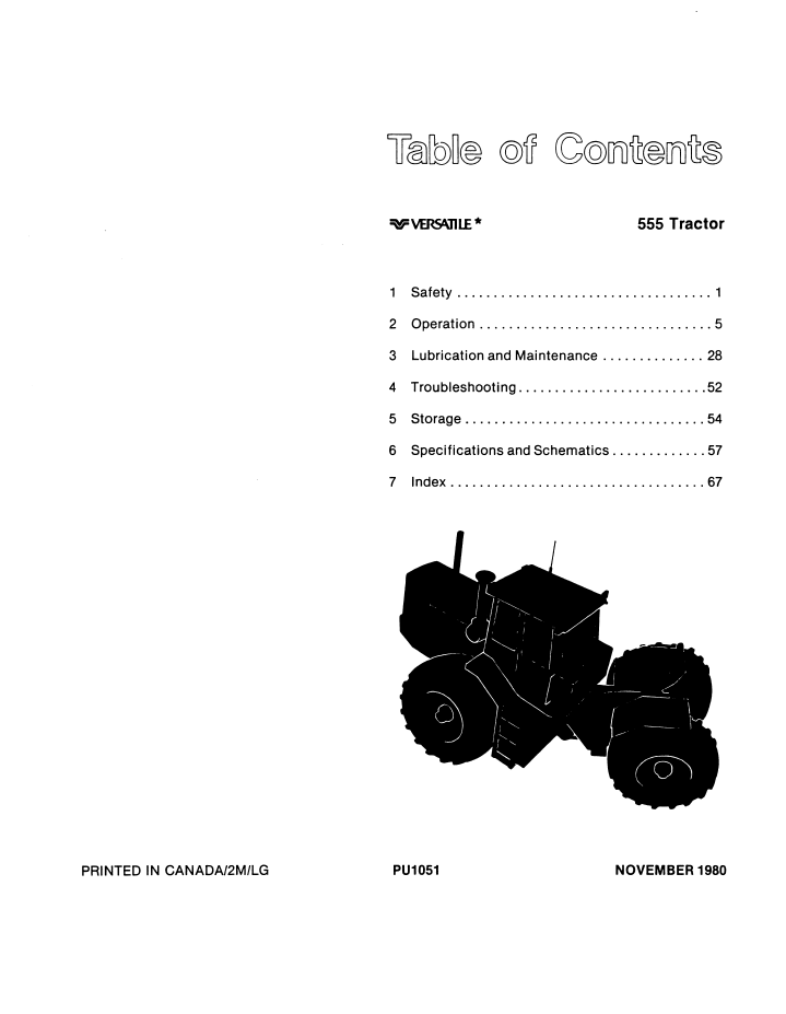Versatile 555 Tractor Operator Manual New Holland 42055502