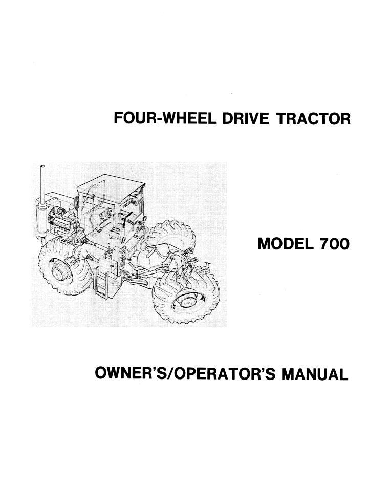 Versatile 700 4WD Tractor Operator Manual PDF 42070030