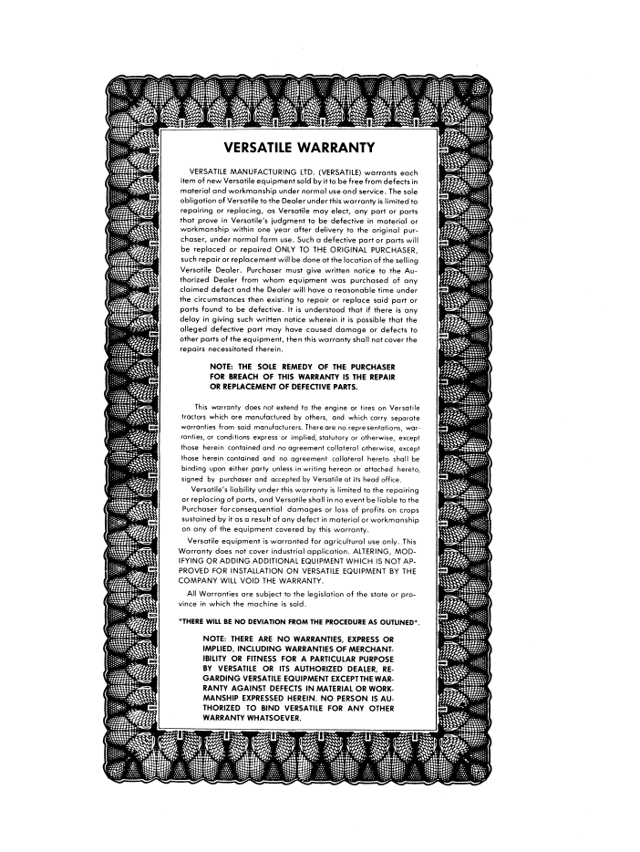 Versatile 825 Tractor Operator Manual PDF 42082510