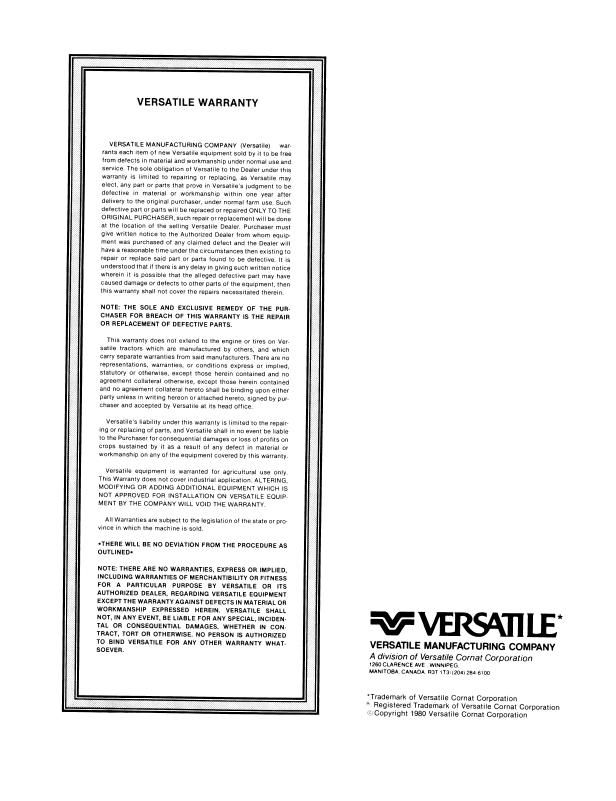 Versatile 895 Tractor Operator Guide PDF 42089510