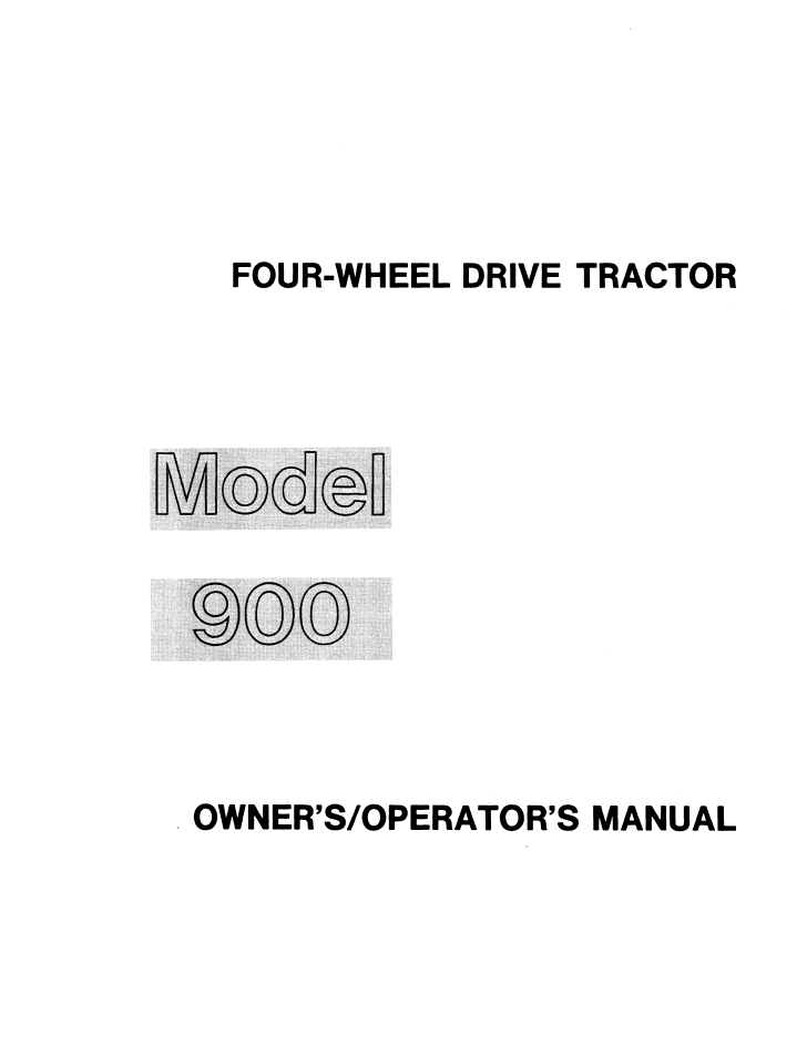 Versatile 900 Four-Wheel Drive Tractor Manual PDF 42090002